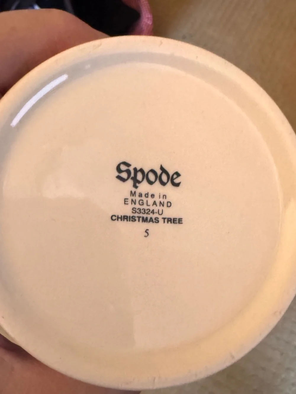 Vintage 1980's SPODE CHRISTMAS TREE Porcelain Marmalade Jar with Lid  New in Box